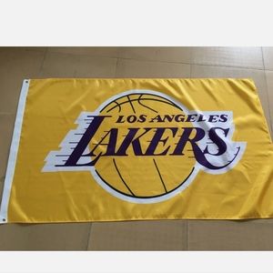 New Los Angeles Lakers basketball team 3 x 5 flag brass grommets